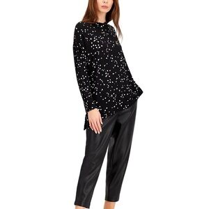 I.N.C. International Concepts black and white organic speckle long sleeve 2X